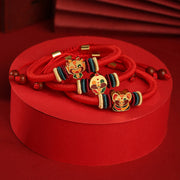 Buddha Stones Handmade 925 Sterling Silver Year of the Dragon Cute Chinese Zodiac Luck Braided Red Bracelet Bracelet BS 1