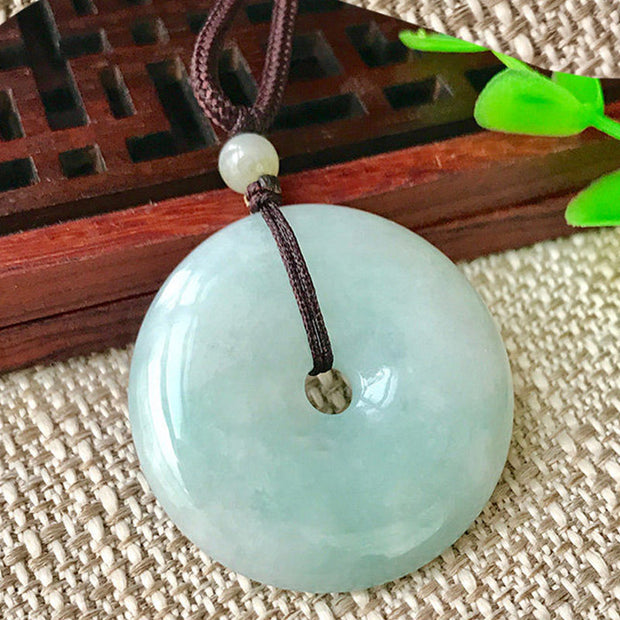 Buddha Stones Round Jade String Luck Necklace Pendant Necklaces & Pendants BS 3