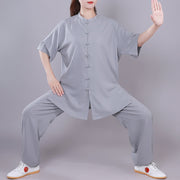 Buddha Stones Tai Chi Qigong Meditation Prayer Spiritual Zen Practice Unisex Cotton Linen Clothing Set