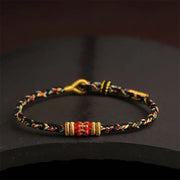 Buddha Stones Handmade Colorful Rope King Kong Knot Braided Luck Bracelet