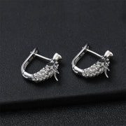 Buddha Stones Dragon Design Strength Protection Earrings
