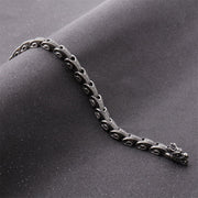 Buddha Stones Dragon Pattern Titanium Steel Protection Necklace Pendant Bracelet Necklaces & Pendants BS 5
