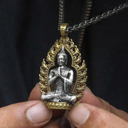 Buddha Stones Prayer Copper Wealth Luck Necklace Pendant Necklaces & Pendants BS 1