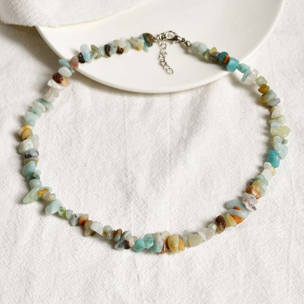 Buddha Stones Natural Crystal Stone Luck Necklace Necklaces BS Amazonite