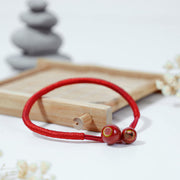 Buddha Stones FengShui Lucky Red String Ceramic Bracelet Bracelet BS 1