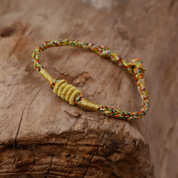 Buddha Stones Handmade Colorful King Kong Knot Protection Braid String Bracelet Bracelet BS 2