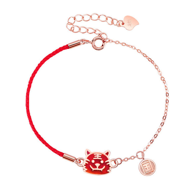 Buddha Stones 925 Sterling Silver Color-changing Chinese Zodiac Luck Protection Red String Chain Bracelet