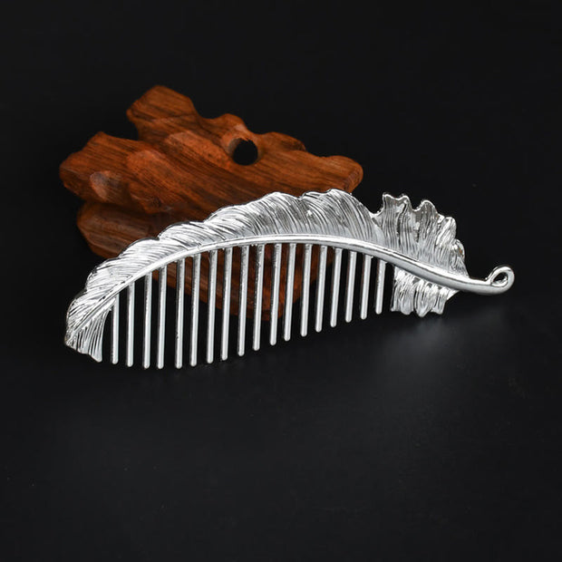 Buddha Stones Lucky Dragon Phoenix Protection Strength Comb Comb BS Feather