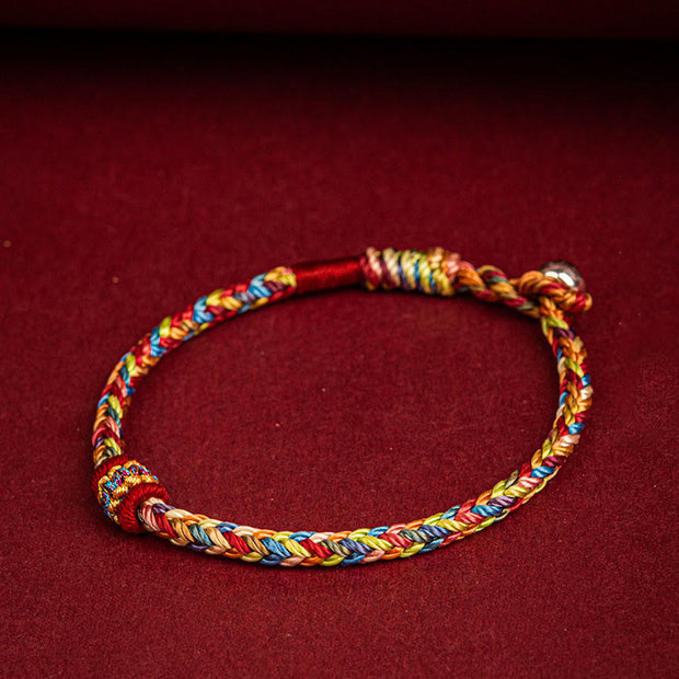 Buddha Stones Handmade Dragon Boat Festival Luck Colorful Rope Child Adult Bracelet Bracelet BS 2