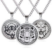 Buddha Stones Animal Titanium Steel Chain Necklace Protection Pendant Necklaces & Pendants BS main