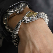 Buddha Stones Dragon Snake Handmade Amulet Protection Chain Bracelet Bracelet Bangle BS 2