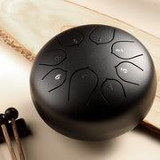 Buddha Stones Steel Tongue Drum Sound Healing Meditation Lotus Pattern Drum Kit 8 Note 6 Inch Percussion Instrument