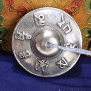 Buddha Stones Tibetan Tingsha Bell Six True Words White Copper Healing Decoration Buddhist Supplies BS Six True Words