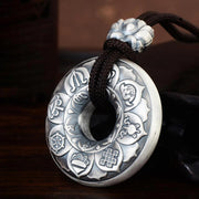 Buddha Stones Handmade Tibetan Mantra Lotus Purity Necklace Bracelet BS 1