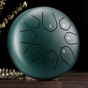Buddha Stones Steel Tongue Drum Sound Healing Meditation Lotus Pattern Drum Kit 8 Note 6 Inch Percussion Instrument Tongue Drum BS 14
