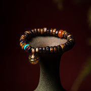 Buddha Stones Agarwood Red Agate Turquoise Balance Strength Bracelet Bracelet BS 2