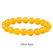 Buddha Stones Natural Stone Quartz Healing Beads Bracelet Bracelet BS 8mm Yellow Agate
