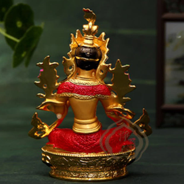 Buddha Stones Bodhisattva Green Tara Figurine Hope Statue Home Offering Decoration