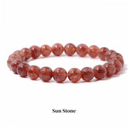 Buddha Stones Natural Stone Quartz Healing Beads Bracelet Bracelet BS 8mm Sun Stone