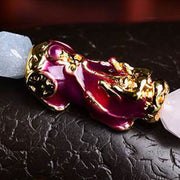Buddha Stones Natural Amethyst Fortune Pixiu Charm Bracelet Bracelet BS 4