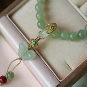 925 Sterling Silver Natural Jade Butterfly Abundance Bracelet (Extra 30% Off | USE CODE: FS30) Bracelet BS 8