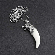 Buddha Stones Imitation Wolf Tooth Healing Necklace Pendant Necklaces & Pendants BS 4