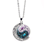 Buddha Stones Yin Yang Moon Balance Harmony Rotation Necklace Pendant Necklaces & Pendants BS Yin Yang&Butterfly