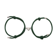 2Pcs Love Magnetic Couple String Strength Bracelet Bracelet BS Dark Green