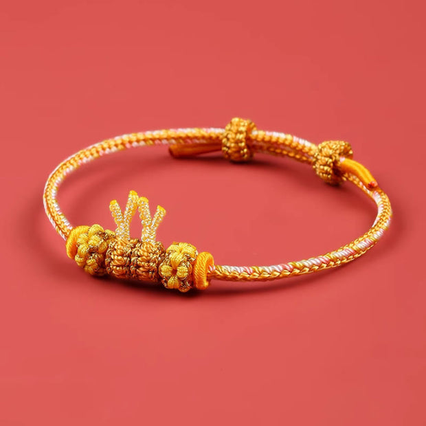 Buddha Stones Handmade Year of the Dragon Cute Chinese Zodiac Luck Braided Bracelet Bracelet BS 3