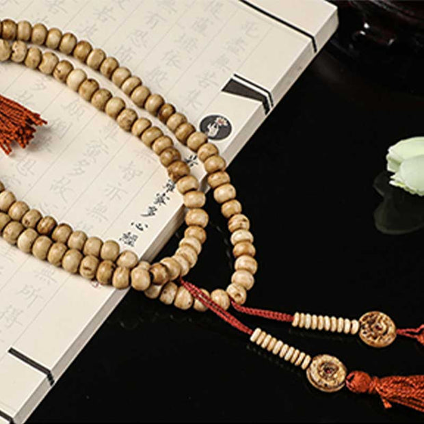 Tibetan Yak Bone Mala Strength Bracelet Mala Bracelet BS 3