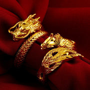 Buddha Stones Lucky Dragon Phoenix Protection Energy Adjustable Ring Ring BS 8