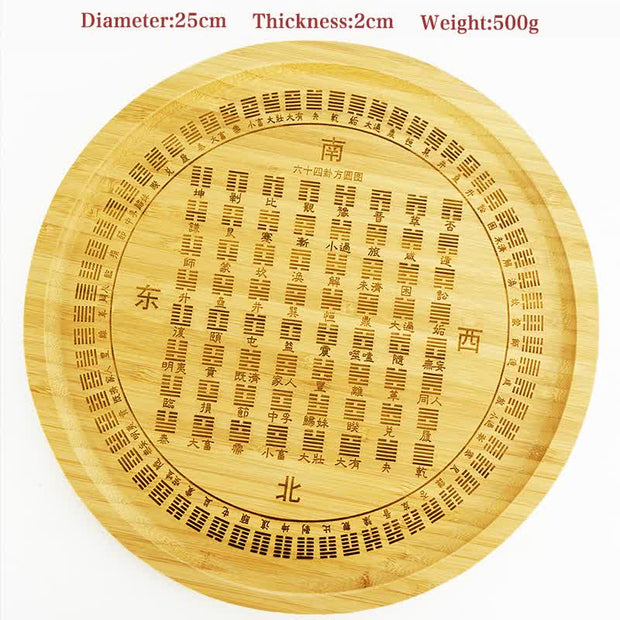 Buddha Stones Feng Shui Bamboo Bagua Map Harmony Energy Map Bagua Map BS Sixty-four Trigrams Bagua Map