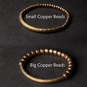 Buddha Stones Simple Design Copper Brass Bead Luck Wealth Bracelet Bracelet BS 14