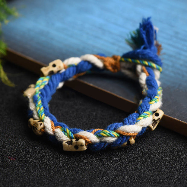 Buddha Stones Tibetan Zakiram Goddess of Wealth Bead Engraved Handmade Luck Bracelet (Extra 35% Off | USE CODE: FS35)