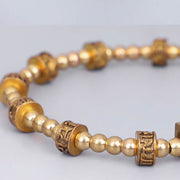 Buddha Stones Tibetan Curse Six True Words Wealth Bracelet Bracelet BS 4