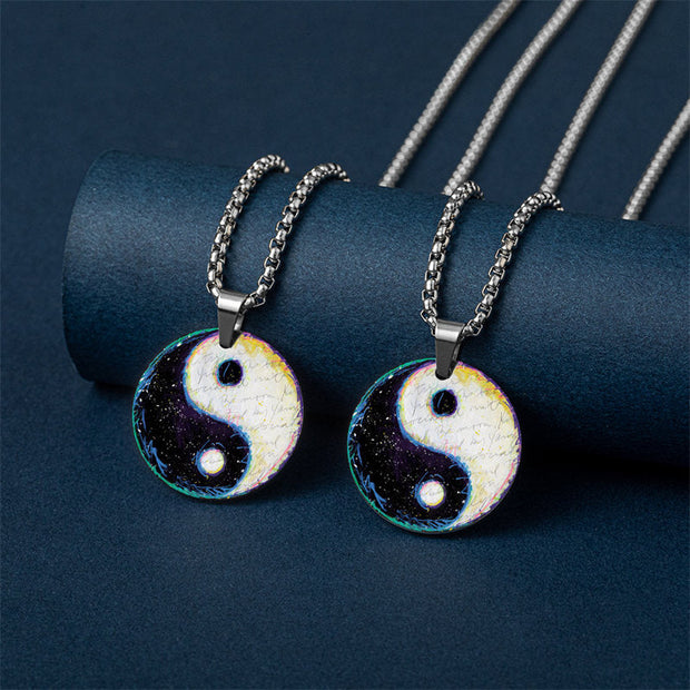 Yin Yang Koi Fish Dragon Titanium Steel Harmony Necklace Pendant (Extra 40% Off | USE CODE: FS40) Necklaces & Pendants BS 3