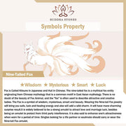 Buddha Stones Nine Tailed Fox Liuli Crystal Healing Meditation Incense Burner