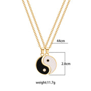 Buddha Stones Yin Yang Hematite Pendant Couple Necklace Necklaces & Pendants BS 3