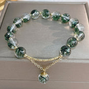 Buddha Stones Green Phantom Crystal Confidence Charm Bracelet Bracelet BS 11