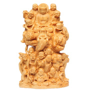 Buddha Stones Handmade Thuja Sutchuenensis Wood Eighteen Arhats Statue Purify Decoration Decorations BS 7