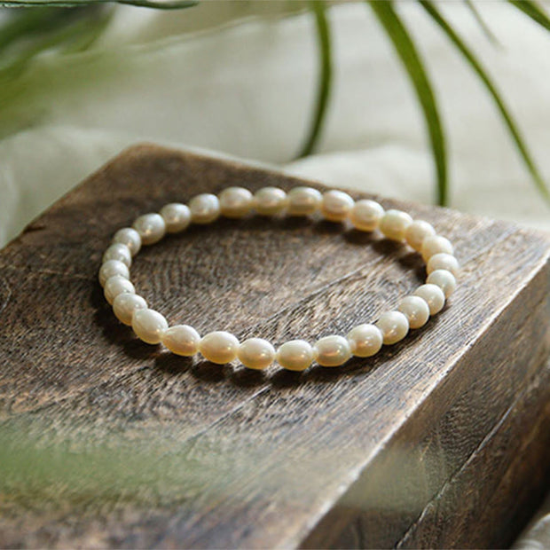 Buddha Stones Natural Pearl Healing Beaded Bracelet
