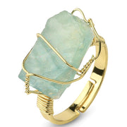 Natural Crystal Gemstone Amethyst Adjustable Ring (Extra 30% Off | USE CODE: FS30) Rings BS 5