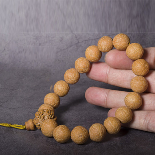 Buddha Stones Bodhi Seed Luck Auspiciousness Wrist Mala Tassel Pocket Mala