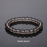 Buddha Stones Natural Stone Quartz Healing Beads Bracelet Bracelet BS 8mm Smoky Quartz