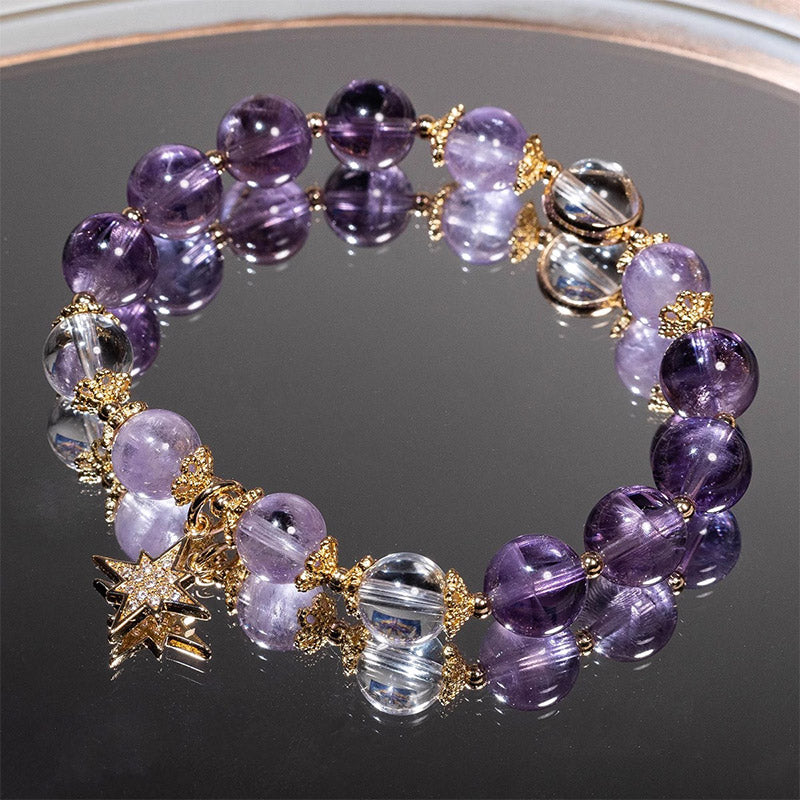 Buddha Stones Natural Amethyst Inner Peace Healing Star  display picture 3