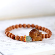 Buddha Stones Year of the Rabbit Sandalwood Small Leaf Red Sandalwood Soothing Peace Bracelet Bracelet BS 3