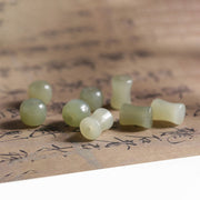 Buddha Stones Natural Abelia Biflora Wood Hetian Jade Bamboo Bead Warding Off Evil Spirits Bracelet Bracelet BS 5