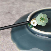 Buddha Stones Green Aventurine Flower Agate Positivity Hairpin Decoration Hairpin BS 5