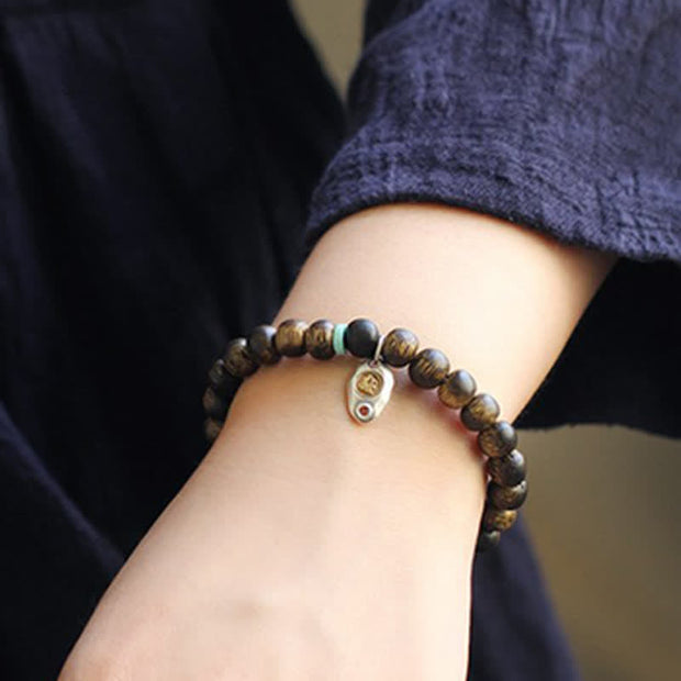 Buddha Stones Vietnam Qinan Agarwood Turquoise Balance Strength Bracelet Bracelet BS 4