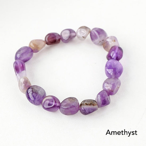 Natural Irregular Shape Crystal Stone Spiritual Awareness Bracelet Bracelet BS Amethyst